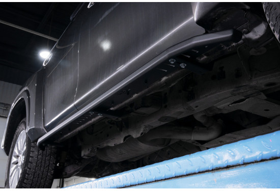 Пороги алюминиевые BMS Travel для Nissan Patrol Y62 2015-2018