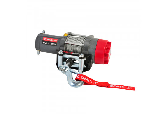 Лебедка электрическая 12V ATV COMEUP CUB 3000 lbs / 1363 кг стальной трос