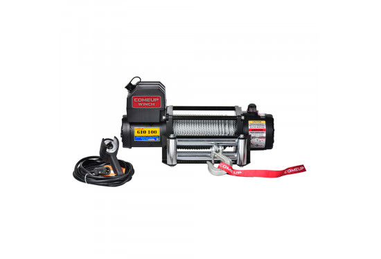 Лебедка электрическая 12V COMEUP GIO 100 STD 10000 lbs / 4535 кг стальной трос