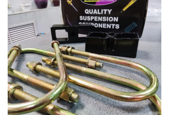 Проставки рессора-мост 50 мм в комплекте со стремянками для Ford Ranger 2006-2024 и Mazda BT-50 2006-2020