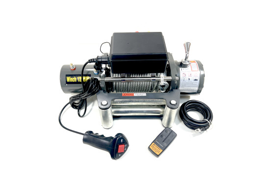 Лебедка электрическая 24V Electric Winch 12000lbs / 5443 кг стальной трос