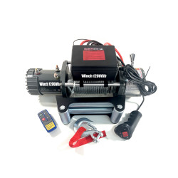 Лебедка электрическая 12V Electric Winch 12000lbs / 5443 кг стальной трос