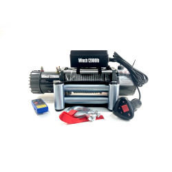 Лебедка электрическая 12V Electric Winch 12000lbs / 5443 кг стальной трос