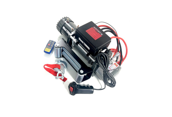 Лебедка электрическая 12V Electric Winch 12000lbs / 5443 кг стальной трос