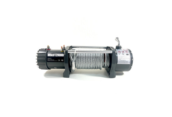 Лебедка электрическая 12V Electric Winch 12000lbs / 5443 кг стальной трос