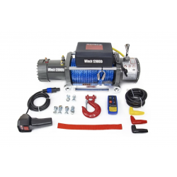 Лебедка электрическая 12V Electric Winch 12000lbs / 5443 кг синтетический трос