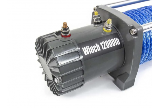 Лебедка электрическая 12V Electric Winch 12000lbs / 5443 кг синтетический трос