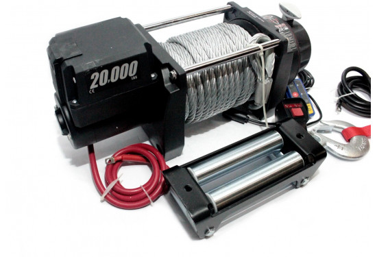 Лебедка электрическая 12V Electric Winch GRIZZLY 20000lbs / 9090 кг стальной трос