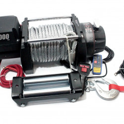 Лебедка электрическая 12V Electric Winch GRIZZLY 20000lbs / 9090 кг стальной трос