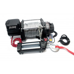 Лебедка электрическая 12V Electric Winch GRIZZLY 20000lbs / 9090 кг стальной трос