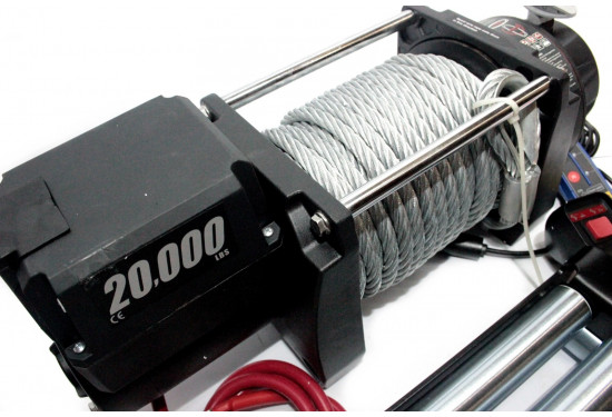 Лебедка электрическая 12V Electric Winch GRIZZLY 20000lbs / 9090 кг стальной трос