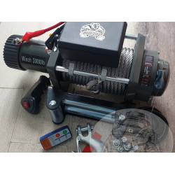 Лебедка электрическая 12V Electric Winch GRIZZLY 20000lbs / 9090 кг стальной трос