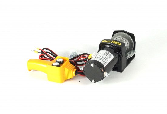 Лебедка электрическая 12V ATV Electric Winch 2000lbs / 907 кг со стальным тросом