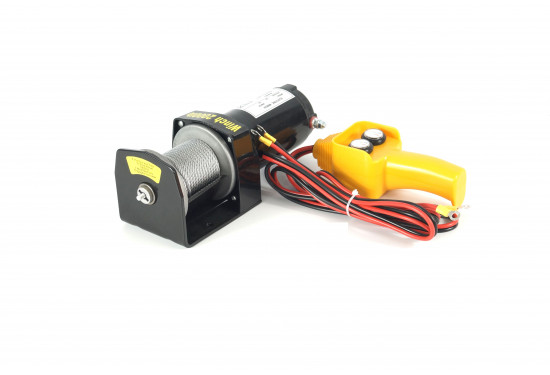 Лебедка электрическая 12V ATV Electric Winch 2000lbs / 907 кг со стальным тросом