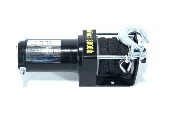 Лебедка электрическая 12V Electric Winch 3000lbs / 1361 кг с синтетическим тросом