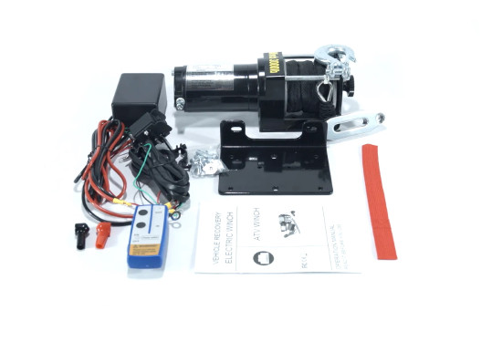 Лебедка электрическая 12V Electric Winch 3000lbs / 1361 кг с синтетическим тросом