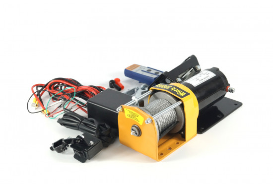 Лебедка электрическая 12V ATV Electric Winch 3000lbs / 1361 кг стальной трос