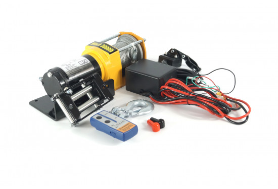 Лебедка электрическая 12V ATV Electric Winch 3000lbs / 1361 кг стальной трос