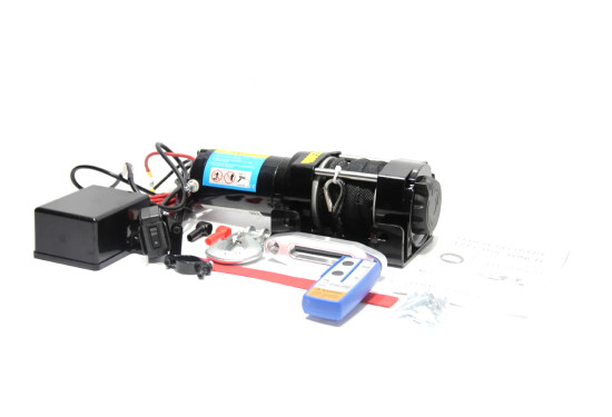 Лебедка электрическая на квадроцикл или снегоход 12V Electric Winch 3500lbs / 1587 кг синтетический трос