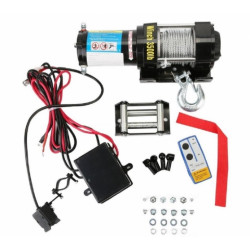 Лебедка электрическая на квадроцикл и снегоход Electric Winch 12V 3500lbs / 1587 кг стальной трос