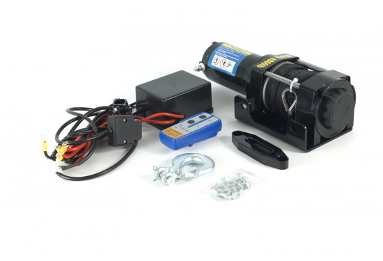 Лебедка электрическая 12 V Electric Winch 4000 lbs / 1814 кг синтетический трос