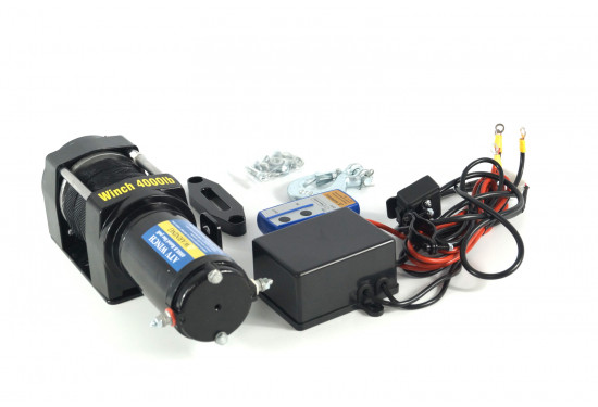 Лебедка электрическая 12 V Electric Winch 4000 lbs / 1814 кг синтетический трос