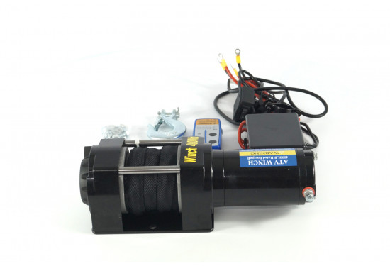 Лебедка электрическая 12 V Electric Winch 4000 lbs / 1814 кг синтетический трос