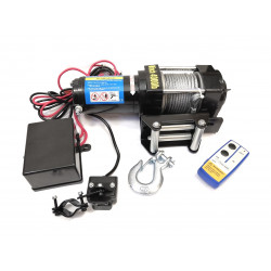 Лебедка электрическая 12V ATV Electric Winch 4000lbs / 1814 кг стальной трос