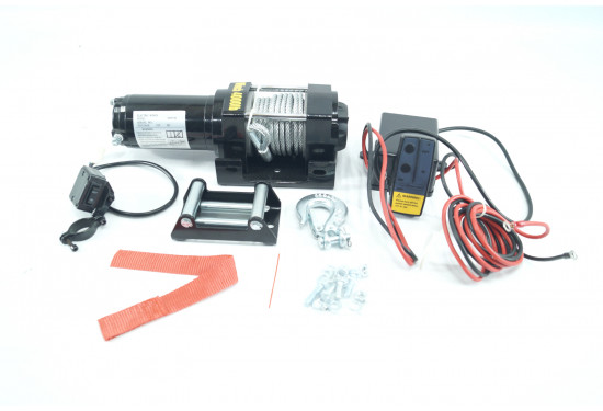 Лебедка электрическая 12V ATV Electric Winch 4000lbs / 1814 кг стальной трос