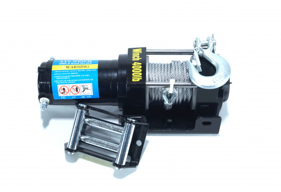 Лебедка электрическая 12V ATV Electric Winch 4000lbs / 1814 кг стальной трос