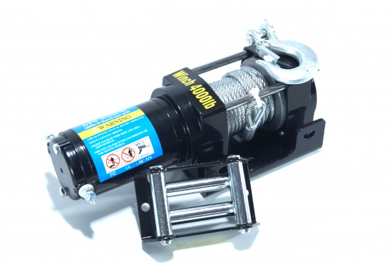 Лебедка электрическая 12V ATV Electric Winch 4000lbs / 1814 кг стальной трос