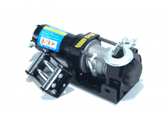 Лебедка электрическая 12V ATV Electric Winch 4000lbs / 1814 кг стальной трос