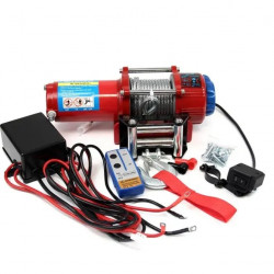 Лебедка электрическая 12V Electric Winch GRIZZLY 4500lbs / 2040 кг синтетический трос