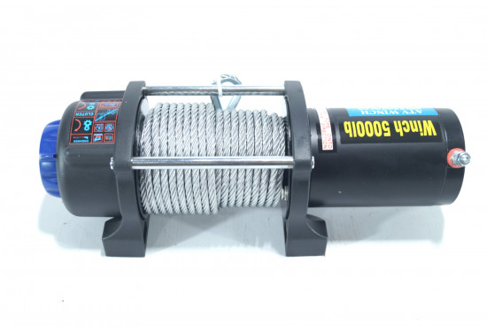 Лебедка электрическая 12V Electric Winch 5000lbs / 2268 кг стальной трос