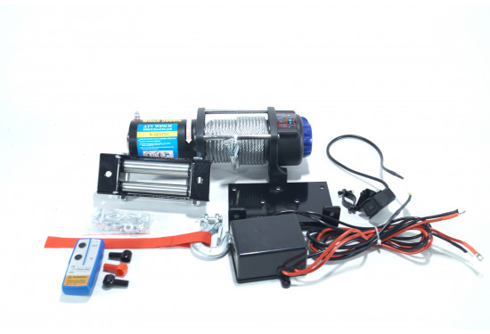 Лебедка электрическая 12V Electric Winch 5000lbs / 2268 кг стальной трос