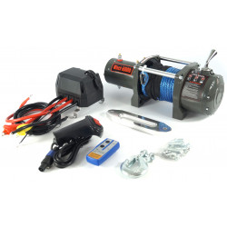 Лебедка электрическая 12V Electric Winch 6000lbs / 2722 кг синтетический трос