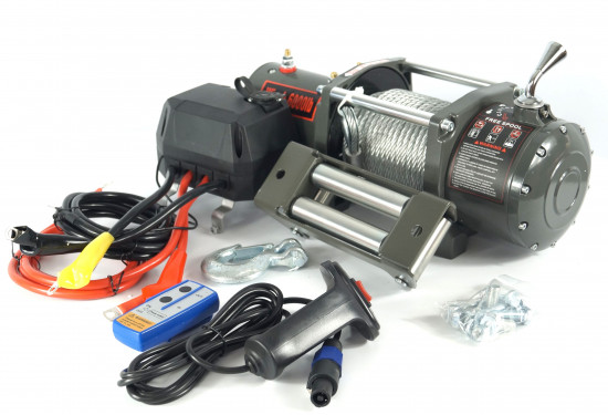 Лебедка электрическая 12V Electric Winch 6000lbs / 2722 кг стальной трос