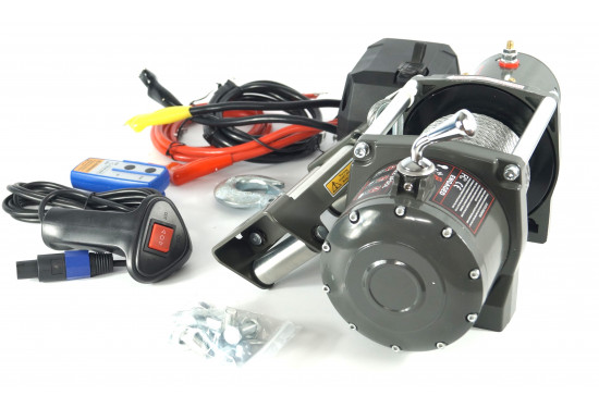 Лебедка электрическая 12V Electric Winch 6000lbs / 2722 кг стальной трос