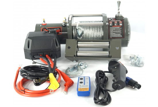 Лебедка электрическая 12V Electric Winch 6000lbs / 2722 кг стальной трос