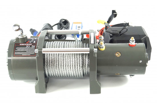 Лебедка электрическая 12V Electric Winch 6000lbs / 2722 кг стальной трос