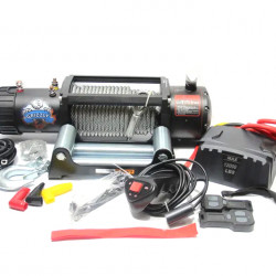 Лебедка электрическая 12V Electric Winch GRIZZLY 12000lbs / 5443 кг стальной трос