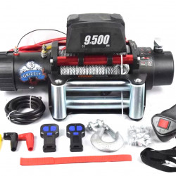 Лебедка электрическая 12V Electric Winch GRIZZLY 9500lbs / 4310 кг стальной трос