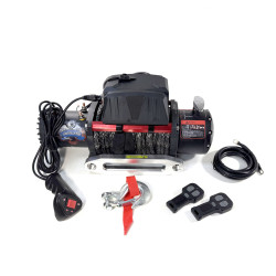 Лебедка электрическая 12V Electric Winch GRIZZLY 9500lbs / 4310 кг синтетический трос
