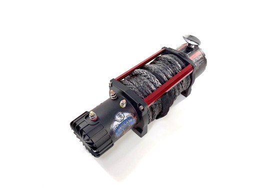 Лебедка электрическая 12V Electric Winch GRIZZLY 9500lbs / 4310 кг синтетический трос