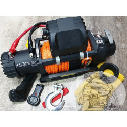 Лебедка электрическая 12V MAXPOWER 12000lbs / 5443 кг синтетический трос