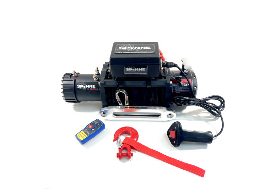 Лебедка электрическая 12V Electric Winch SPIDER 12000lbs / 5443 кг синтетический трос