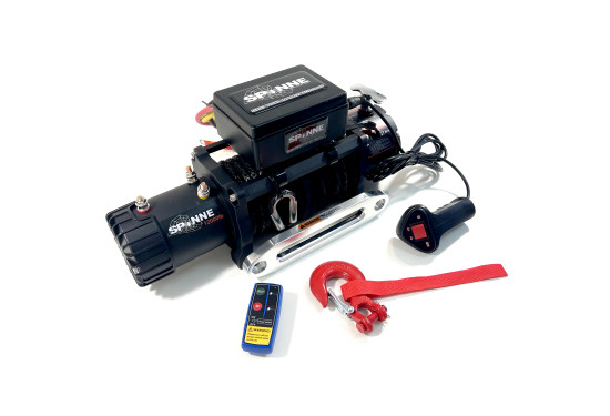 Лебедка электрическая 12V Electric Winch SPIDER 12000lbs / 5443 кг синтетический трос