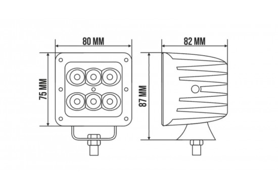 Фара светодиодная ближнего света 18W 12/24v