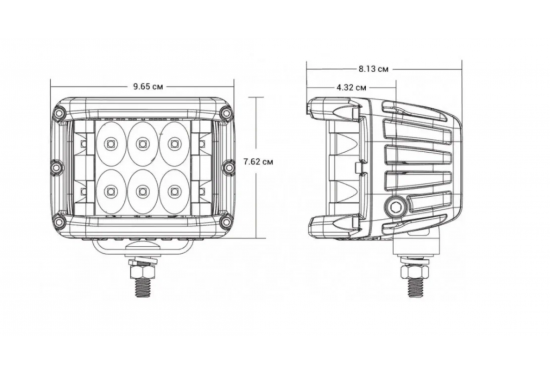 Фара светодиодная ближнего света 60W 12/24v