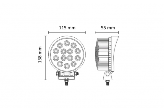 Фара светодиодная ближнего света 42W 12/24v